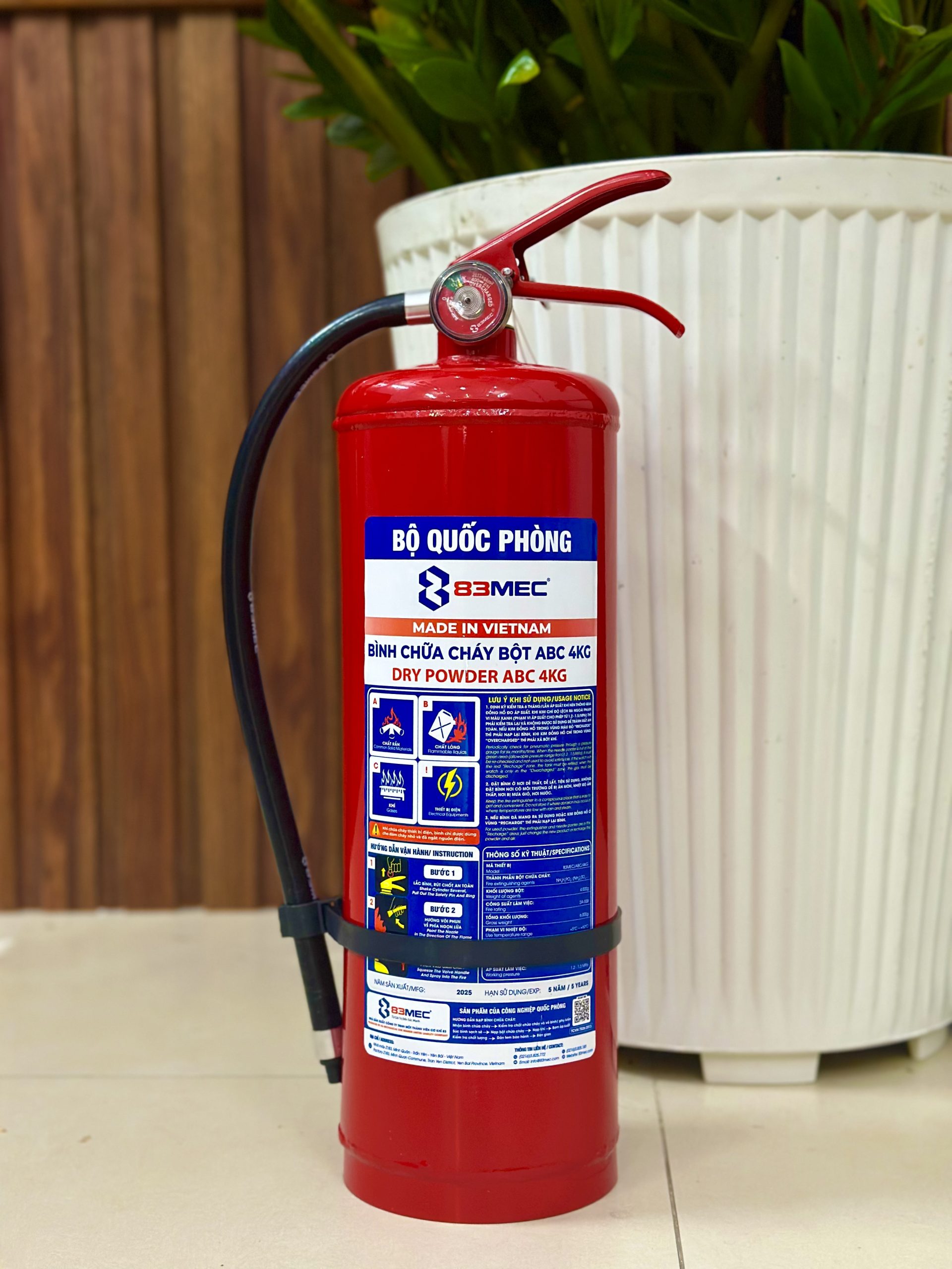 Bình chữa cháy bột ABC 4KG – BQP
