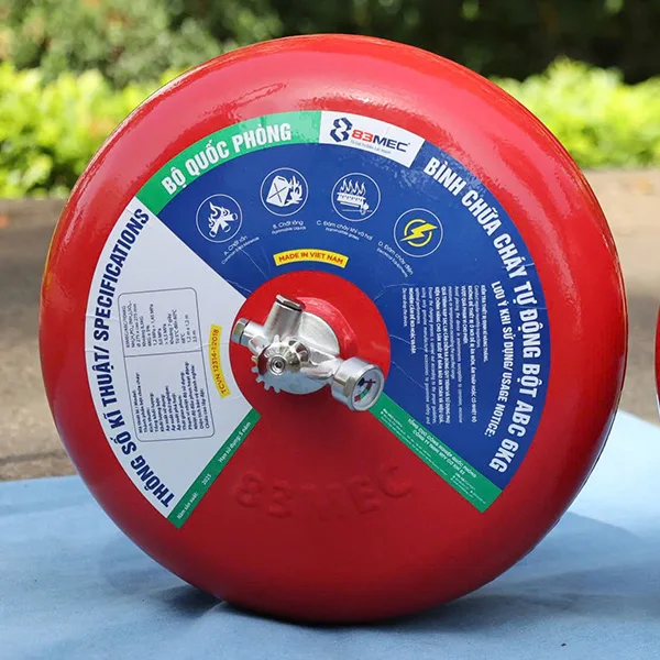 Bình cầu chữa cháy tự động bột ABC 6kg – BQP